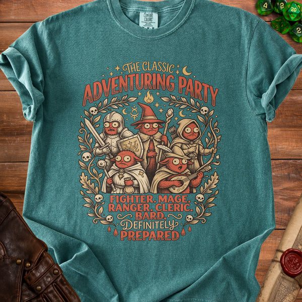 Adventuring Party T-Shirt in Blue Spruce