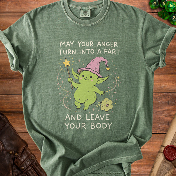 Anger Goblin T-Shirt in Moss