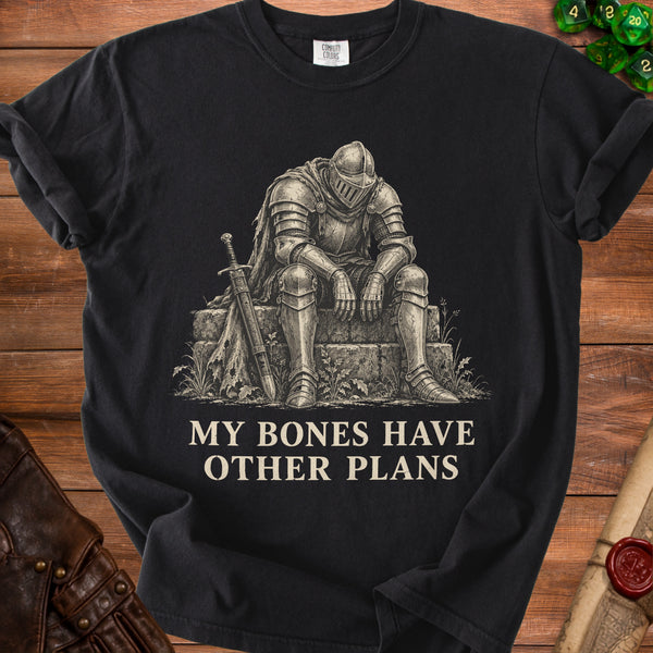 Vintage Weary Knight T-Shirt in Black