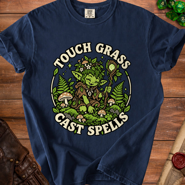 Touch Grass T-shirt in True Navy
