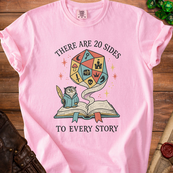 20 Sides Story Unfold Narrative T-Shirt in Blossom