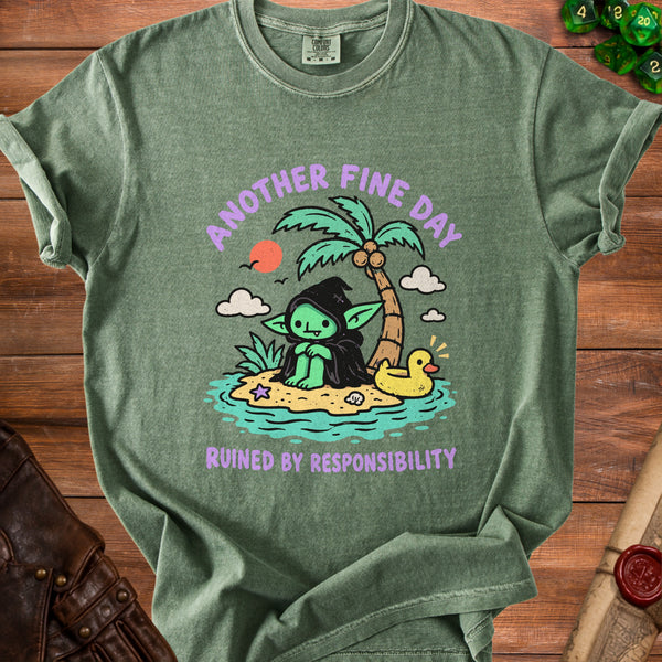 Goblin Responsibility T-shirt in Moss