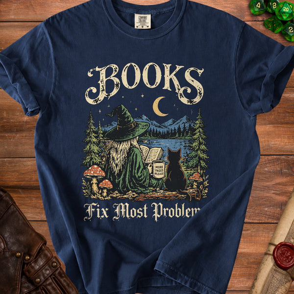Bookish Witch T-Shirt in True Navy