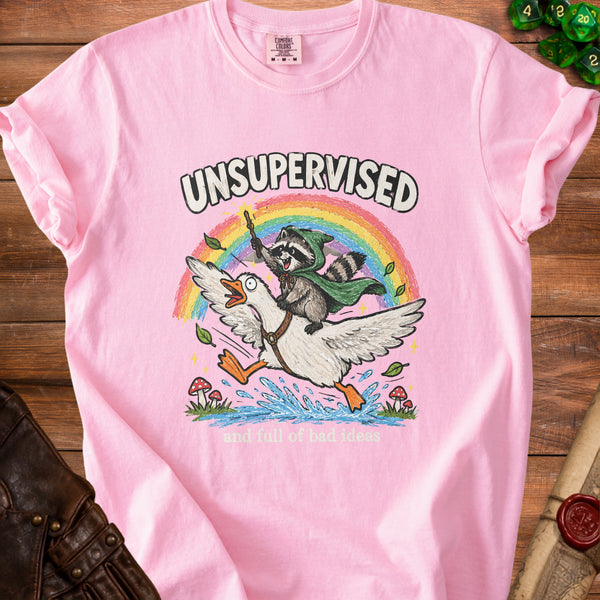 Unsupervised Raccoon T-Shirt in Blossom
