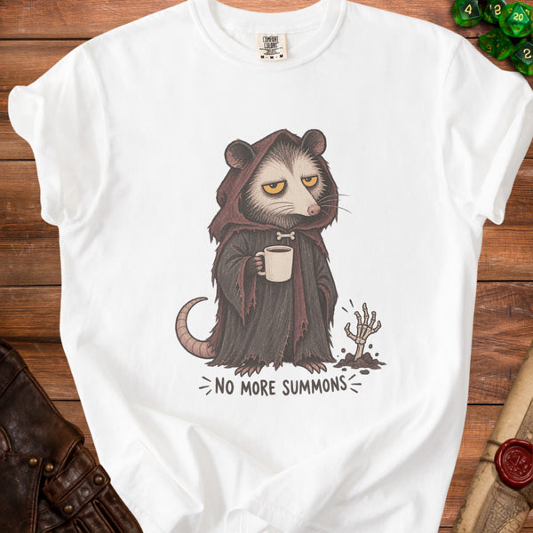 Necromancer Possum T-Shirt in White