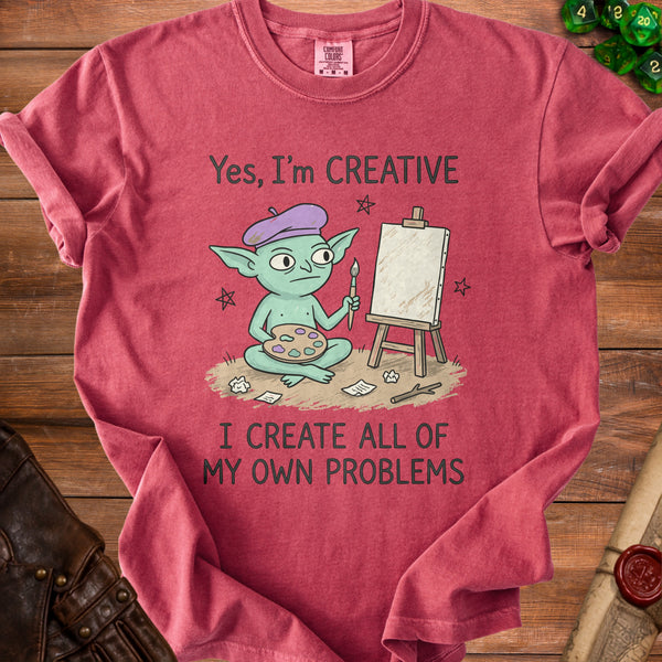 Creative Problems T-Shirt in Crimson