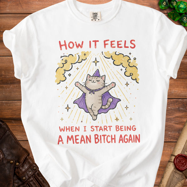 Mean Bitch Wizard T-Shirt in White