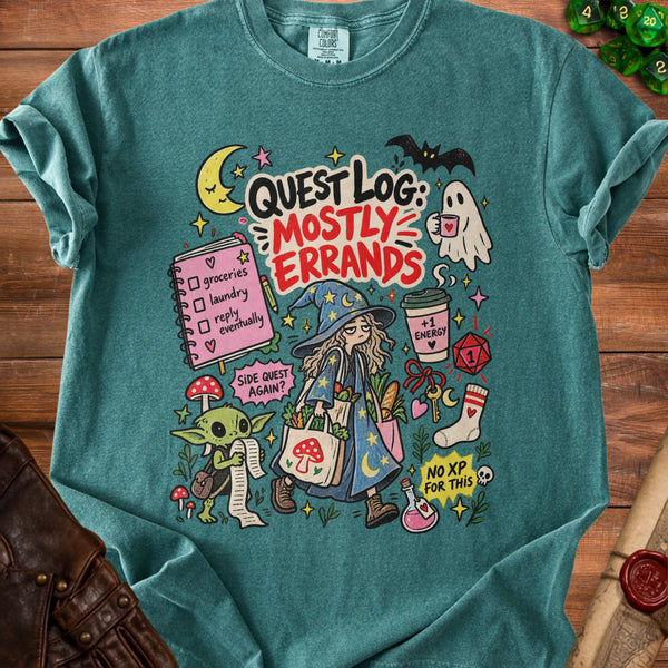 Quest Log T-Shirt in Blue Spruce