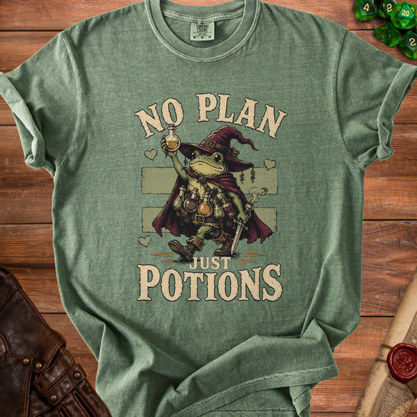 Potion Frog T-Shirt in Moss