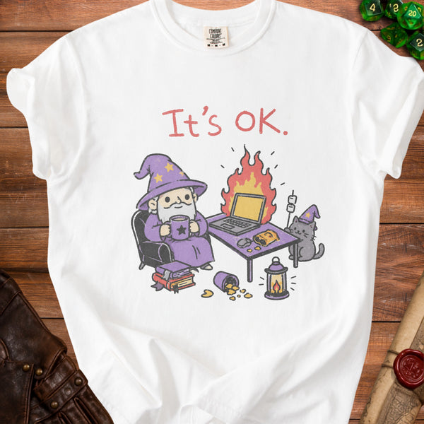 It's OK. Wizard T-Shirt in White