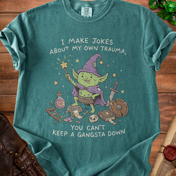 Gangsta Goblin T-Shirt in Blue Spruce