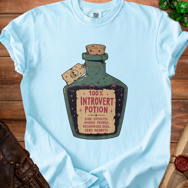 Introvert Potion T-Shirt in Chambray