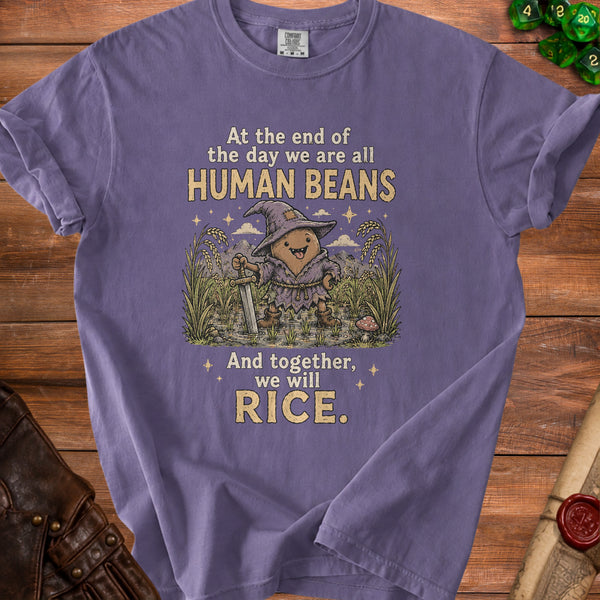Human Beans T-Shirt in Grape