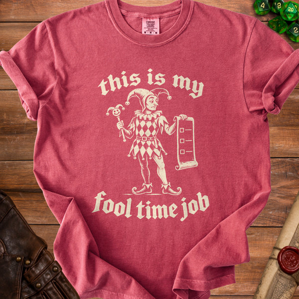 Fool Time T-Shirt in Crimson