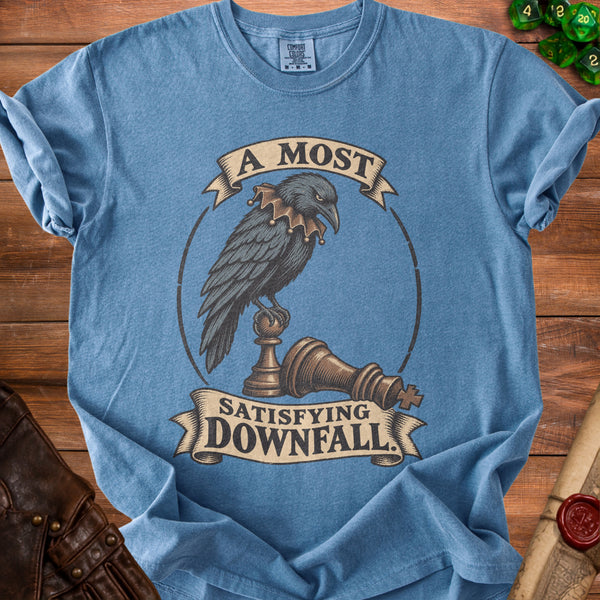 Satisfying Downfall T-Shirt in Blue Jean