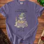 T-shirt graphic with text "You call it a criminal record, I call it my lore."