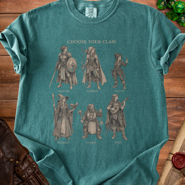 RPG Class T-shirt in Blue Spruce