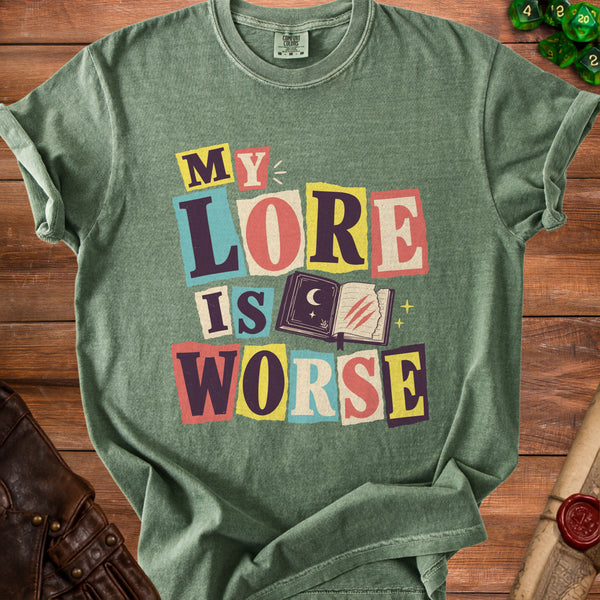 My Lore Spellbook T-Shirt in Moss