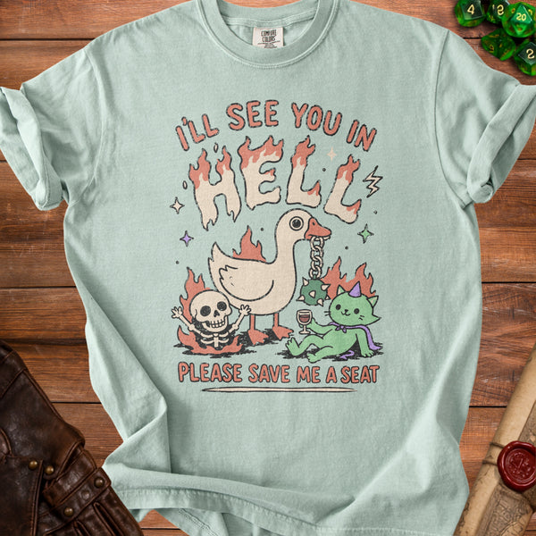 See You In Hell T-Shirt in Bay