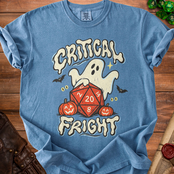 Critical Fright T-shirt in Blue Jean