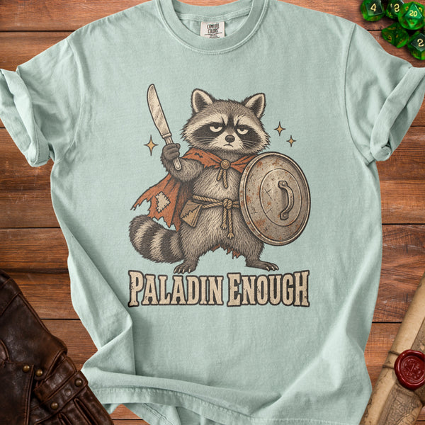 Paladin Raccoon T-Shirt in Bay