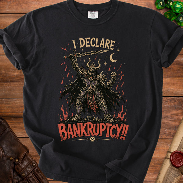 Skeletal Bankruptcy T-Shirt in Black