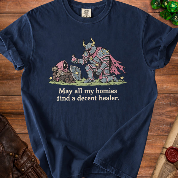 Decent Healer T-Shirt in True Navy