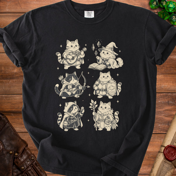 Adventurer Cats T-Shirt in Black