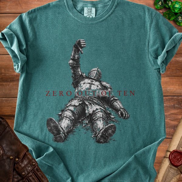 Zero Out Of Ten T-Shirt in Blue Spruce