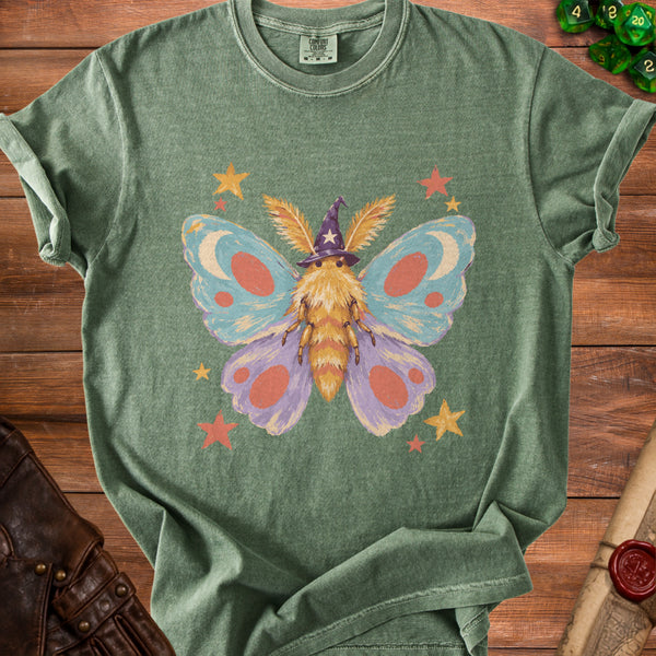 Wizard Moth T-shirt in Moss