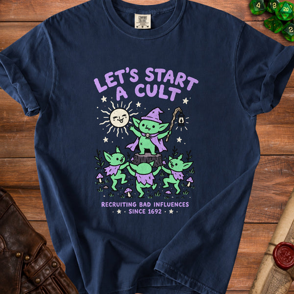 Goblin Cult Questionable Choices T-Shirt in True Navy