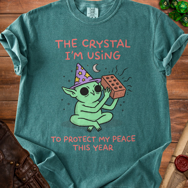 Peace Protection T-Shirt in Blue Spruce