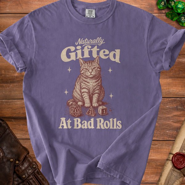 Bad Rolls Cat T-Shirt in Grape