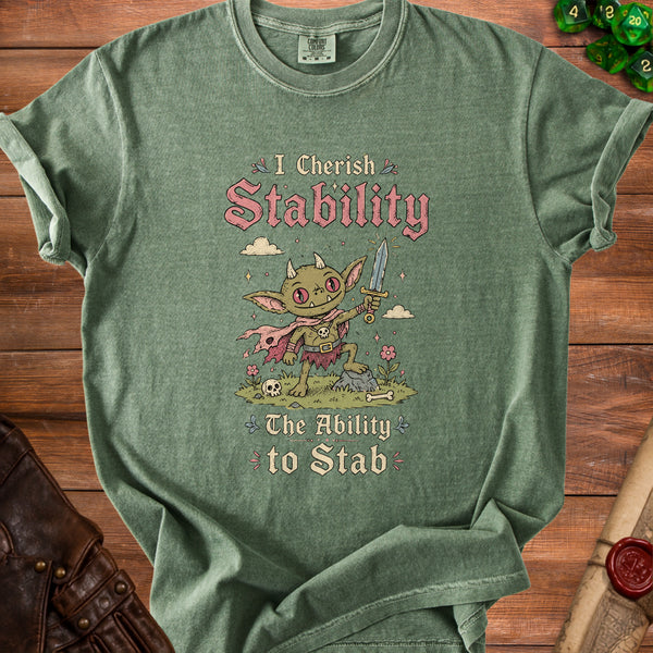Goblin Stab T-Shirt in Moss