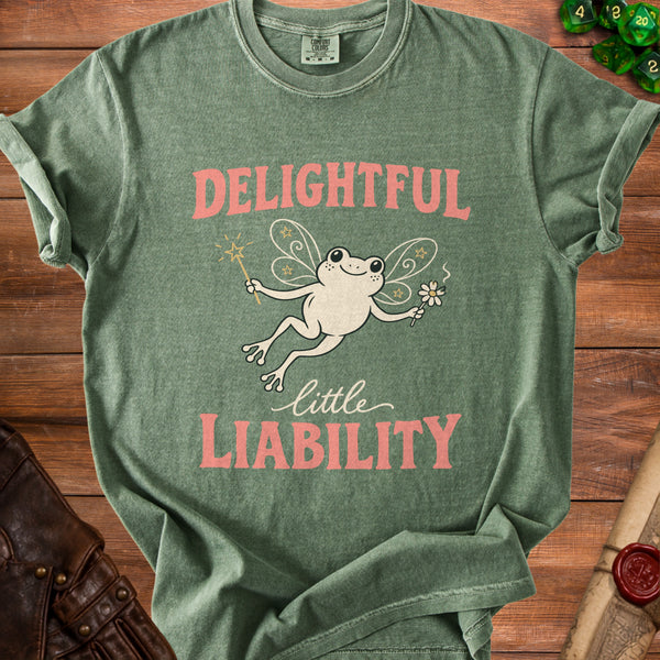 Delightful Liability T-Shirt in Moss