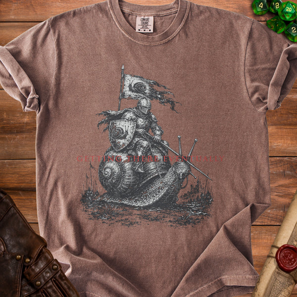 Snail Knight T-Shirt in Espresso