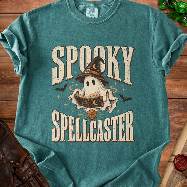 Spooky Spellcaster T-Shirt in Blue Spruce