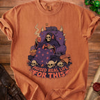 Grim Reaper playing video games on a throne with text "Paused Real Life for This".