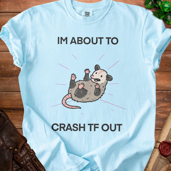 Opossum Crash Out T-Shirt in Chambray