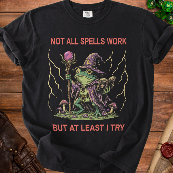 Trying Wizard T-Shirt in Black