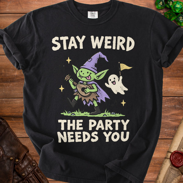 Stay Weird T-Shirt in Black