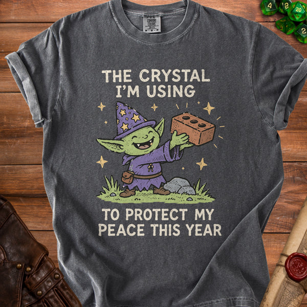 Peace Crystal T-Shirt in Pepper