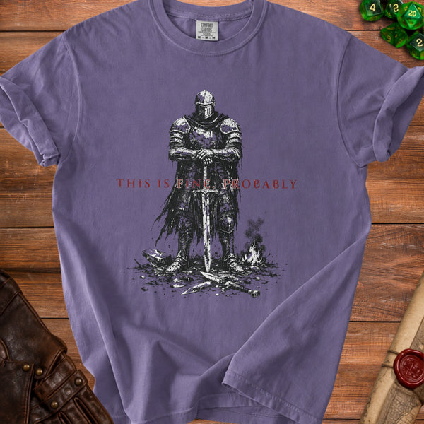 Grim Knight T-Shirt in Grape