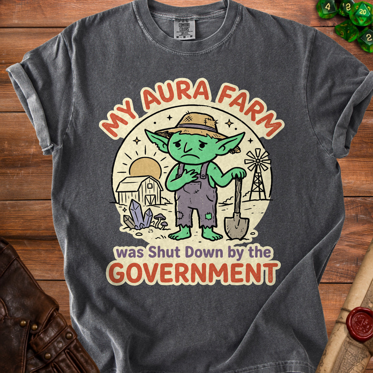 My Aura Farm was shut down by the Government graphic tee.