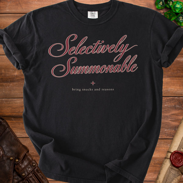 Selectively Summonable T-Shirt in Black