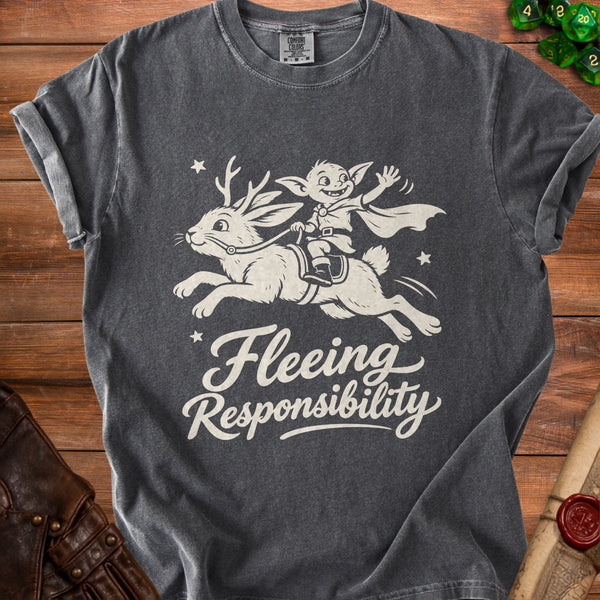 Fleeing Responsibility T-Shirt in Pepper