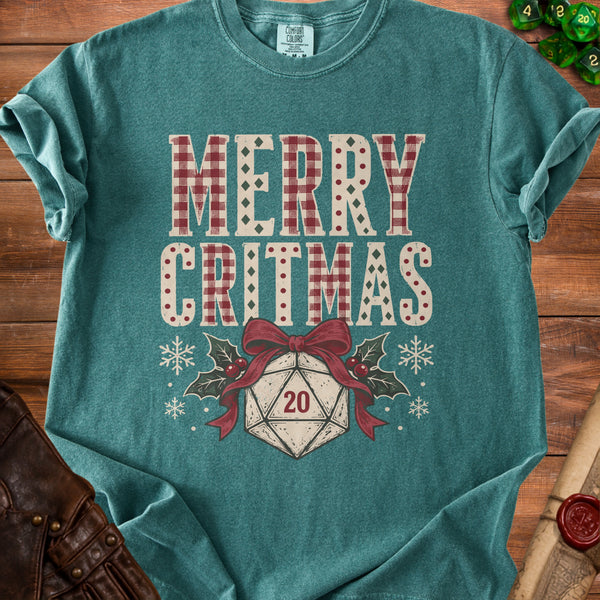 Merry Critmas T-Shirt in Blue Spruce