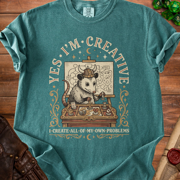 Problems Opossum T-Shirt in Blue Spruce