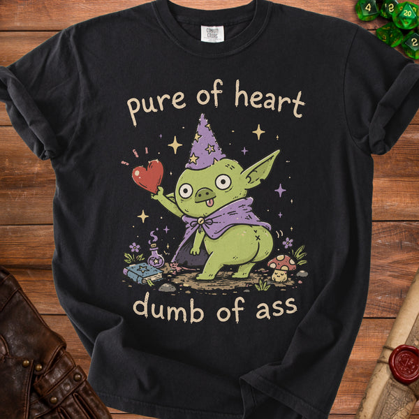 Pure Heart Dumb Ass T-shirt in Black