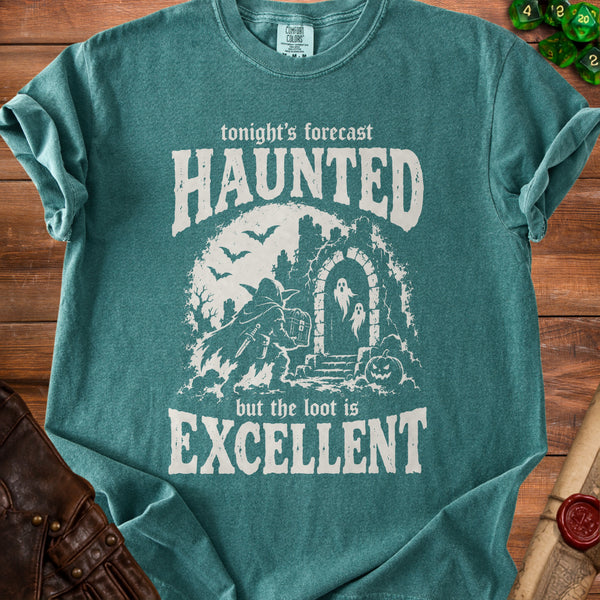 Haunted Loot T-shirt in Blue Spruce